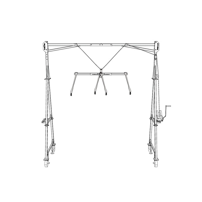 Manual Winch Lift System for Installing Wild Land Trunk S and Wingman X Vehicle-Mounted Tents, Foldable Frame, TMG-LWMX150-LIFT