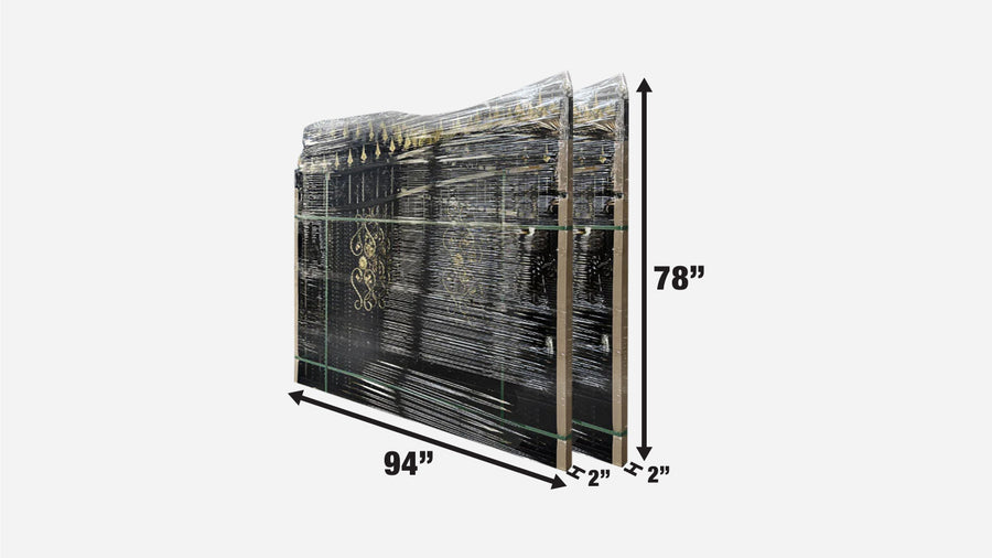 16-ft Bi-Parting Deluxe Wrought Iron Ornamental Gate (Discontinued, No Longer Available)