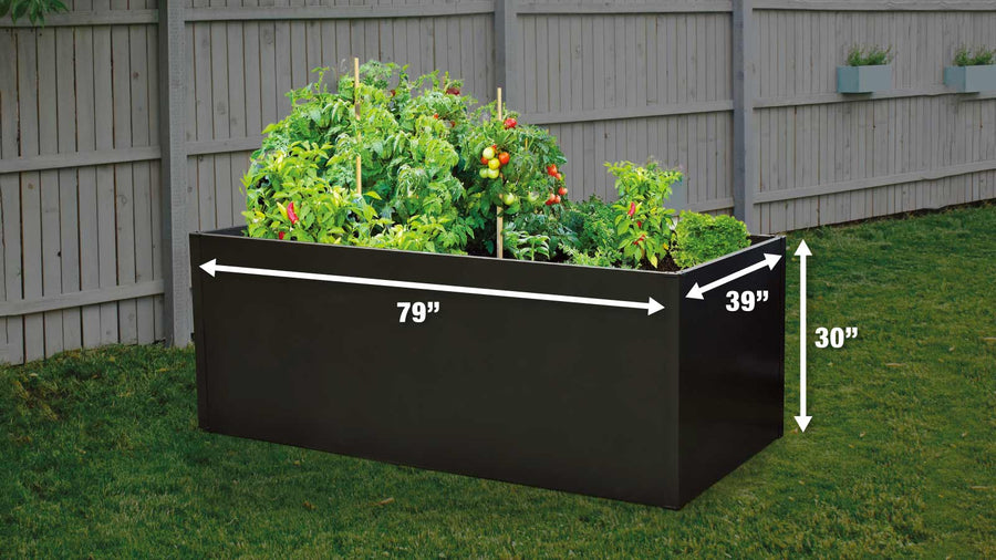 Rectangular Metal Raised Garden Bed, 79" Bed Planting, Garden Planter, Galvanized & Powder Coated, TMG-MGB79