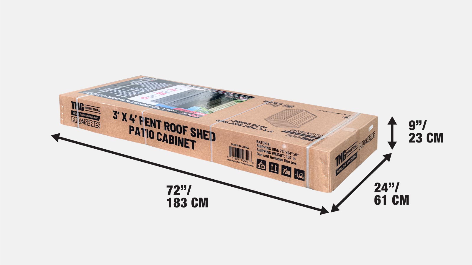 3' x 4' Galvanized Metal Shed, Pro Series, 73