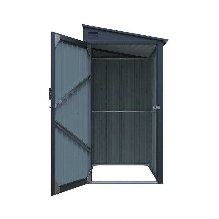 TMG Industrial 3' x 6' Hangar en métal galvanisé, métal ondulé 29 GA, bord supérieur 75", TMG-MS0306