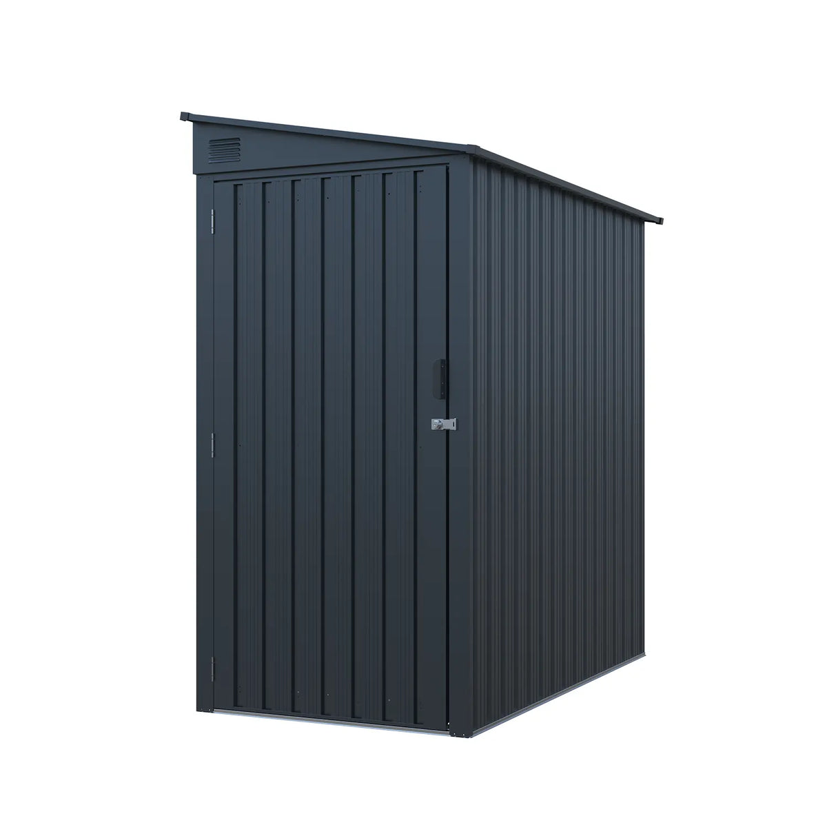 3' x 6' Galvanized Metal Pent Shed, 29 GA Corrugated Metal, 75