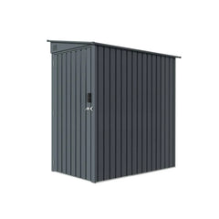 3' x 6' Galvanized Metal Pent Shed, 29 GA Corrugated Metal, 75