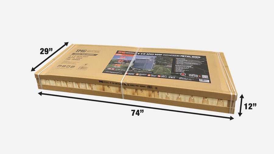 Abri de jardin en métal TMG Heavy Series™ 1,5 x 1,8 m à toit à deux pentes, Métal ondulé galvanisé, Conception de toit à deux pentes, Deux évents, TMG-MS0506