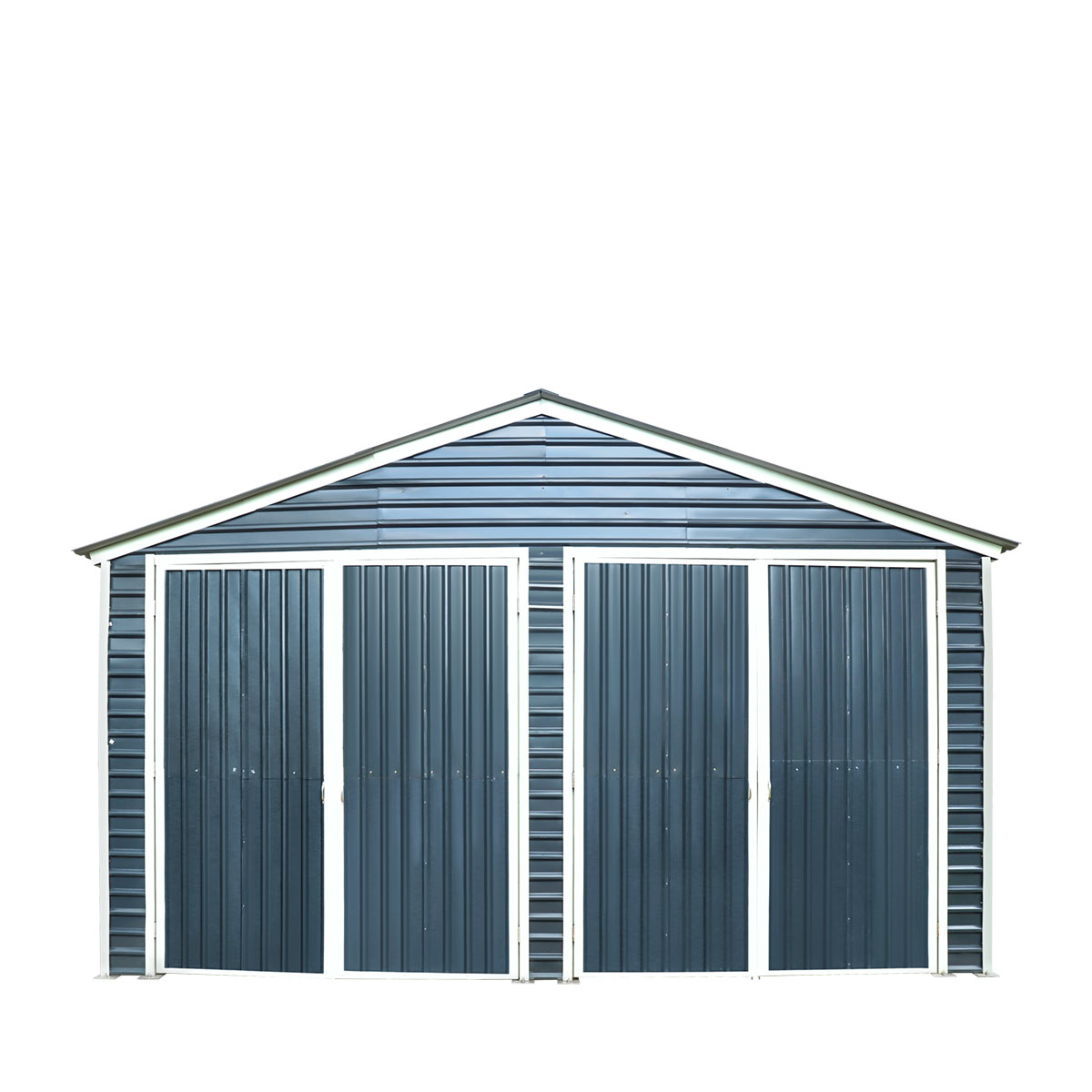 20' x 20' Metal Garage Shed Steel Building, 35 PSF Snow Load Rated, Two 8'4