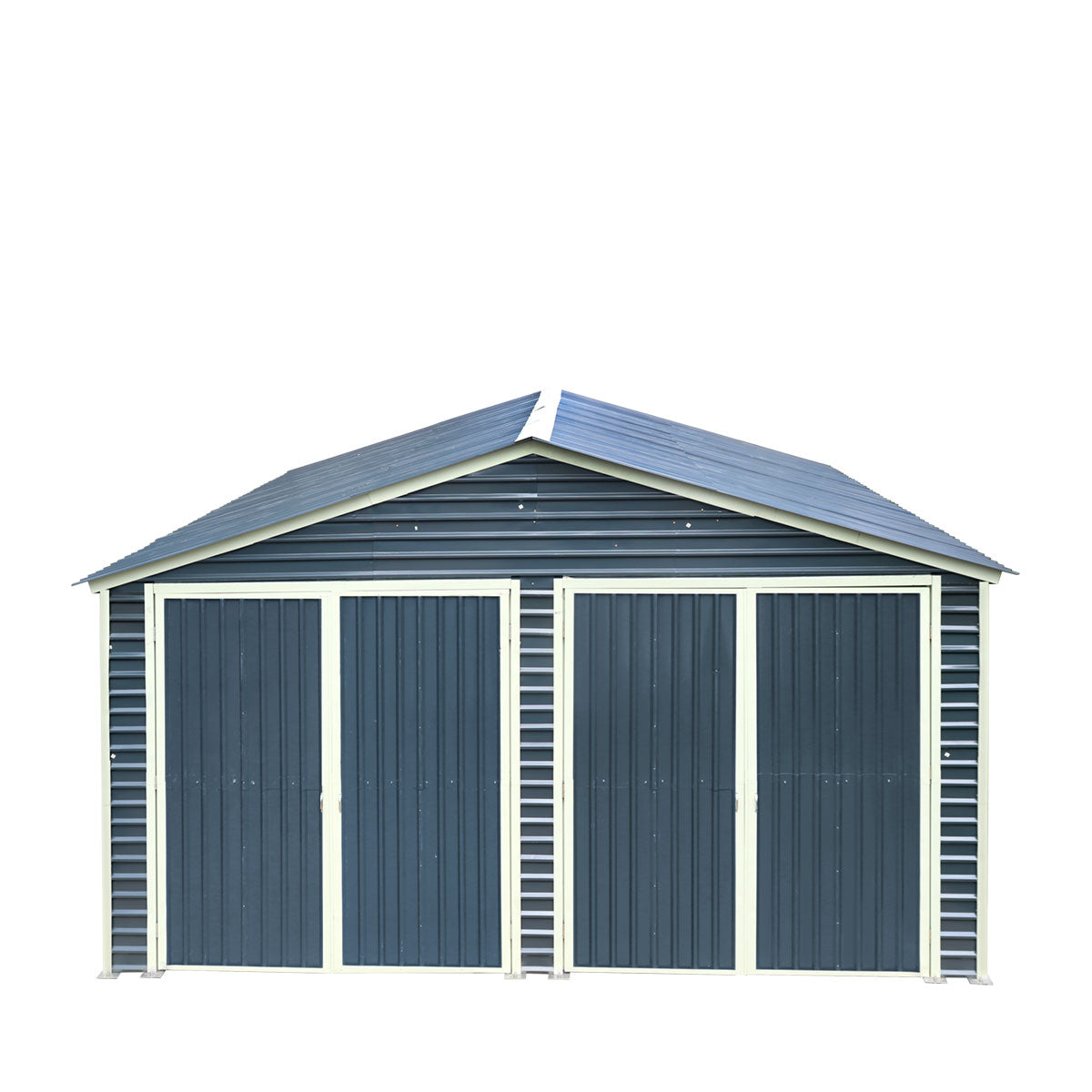 20' x 20' Metal Garage Shed Steel Building, 35 PSF Snow Load Rated, Two 8'4