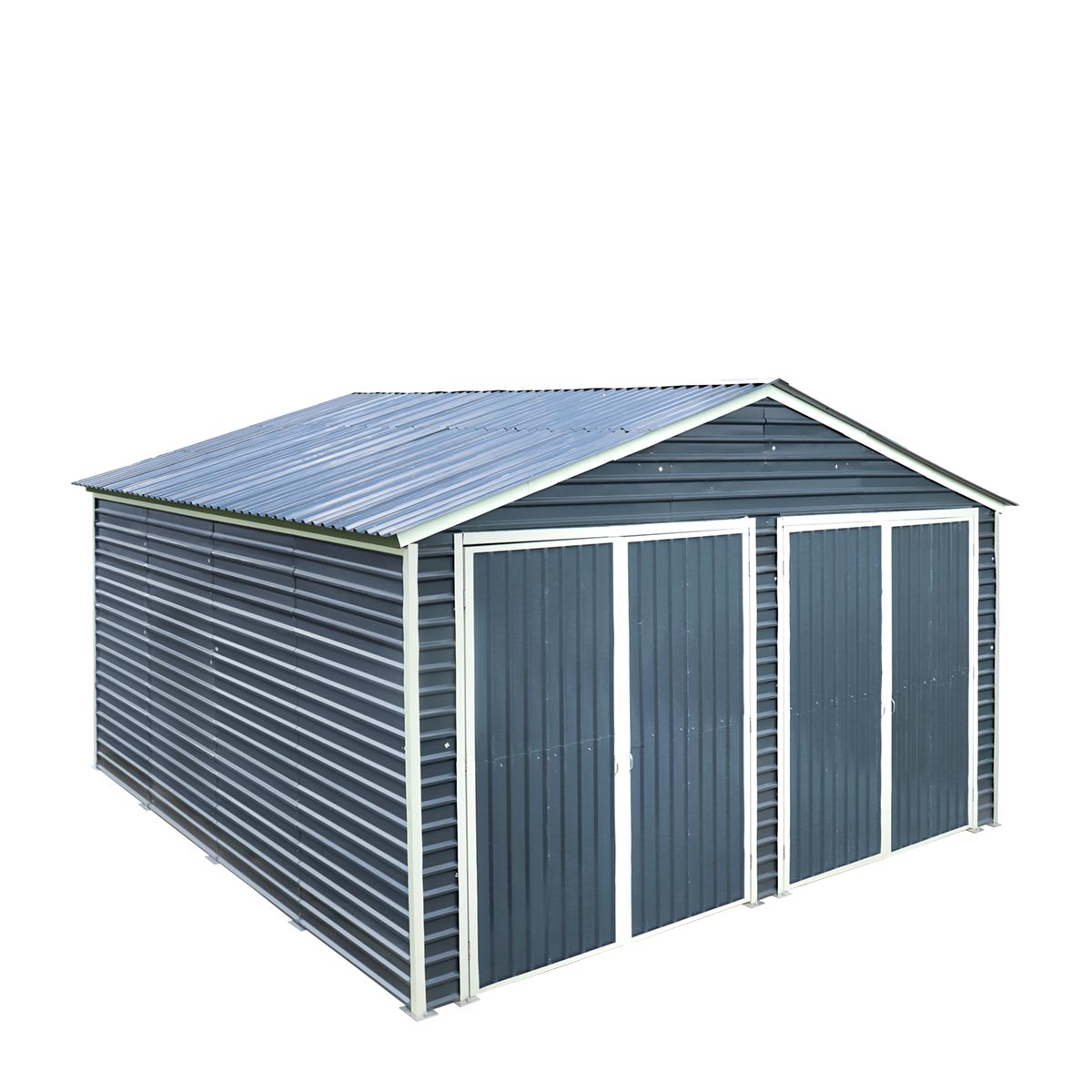 20' x 20' Metal Garage Shed Steel Building, 35 PSF Snow Load Rated, Two 8'4