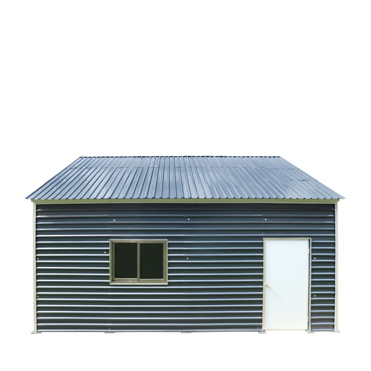 20' x 20' Metal Garage Shed Steel Building, 35 PSF Snow Load Rated, Two 8'4