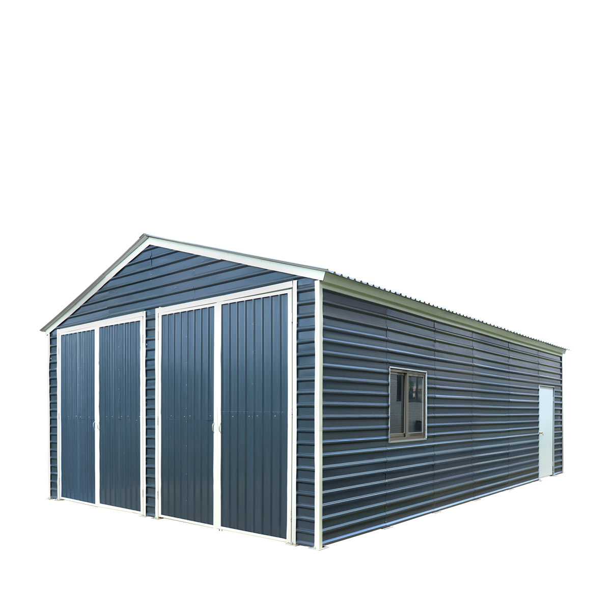 20' x 30' Metal Garage Shed Steel Building, 35 PSF Snow Load Rated, Two 8'4