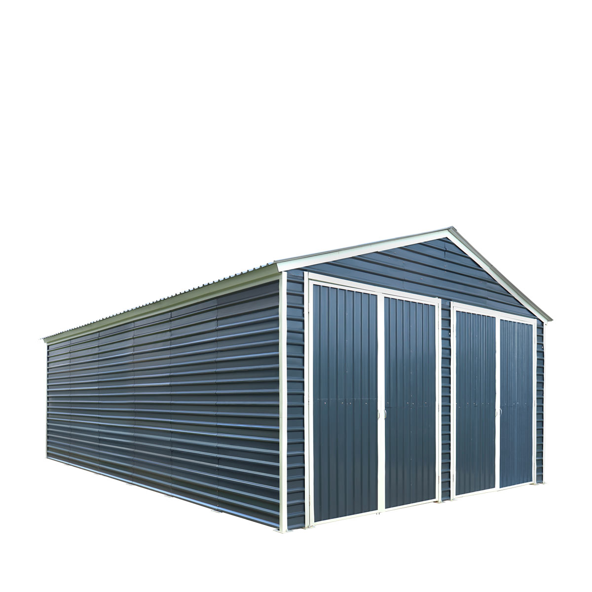 20' x 30' Metal Garage Shed Steel Building, 35 PSF Snow Load Rated, Two 8'4