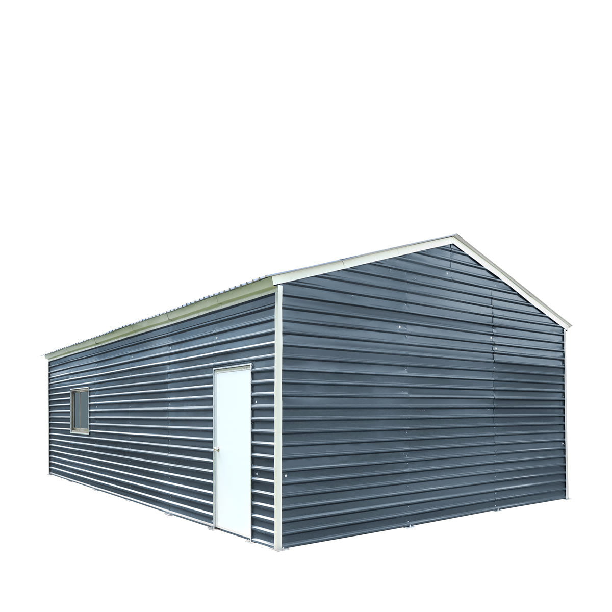 20' x 30' Metal Garage Shed Steel Building, 35 PSF Snow Load Rated, Two 8'4