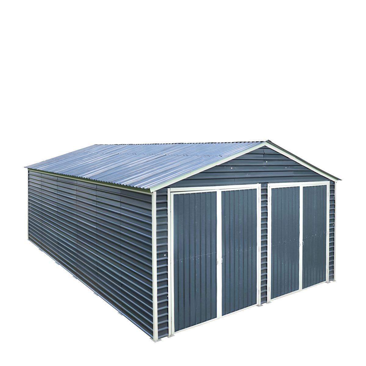 20' x 30' Metal Garage Shed Steel Building, 35 PSF Snow Load Rated, Two 8'4
