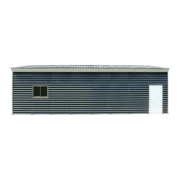 20' x 40' Metal Garage Shed Steel Building, 35 PSF Snow Load Rated, Two 8'4" Double Doors, Side Entry Door, 13' Peak Height, Engineering Drawing TMG-MSE2040-SR35