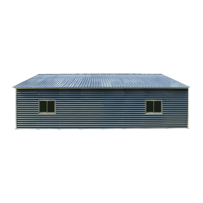 20' x 40' Metal Garage Shed Steel Building, 35 PSF Snow Load Rated, Two 8'4" Double Doors, Side Entry Door, 13' Peak Height, Engineering Drawing TMG-MSE2040-SR35