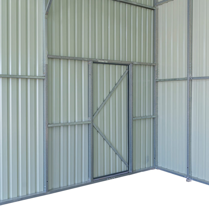 TMG Industrial 30’ x 40’ Metal Garage Shed with 11' High Double Front Doors, 17’ Peak Height, Side Entry Door, 1260 Sq-Ft Floor Space, TMG-MS3040