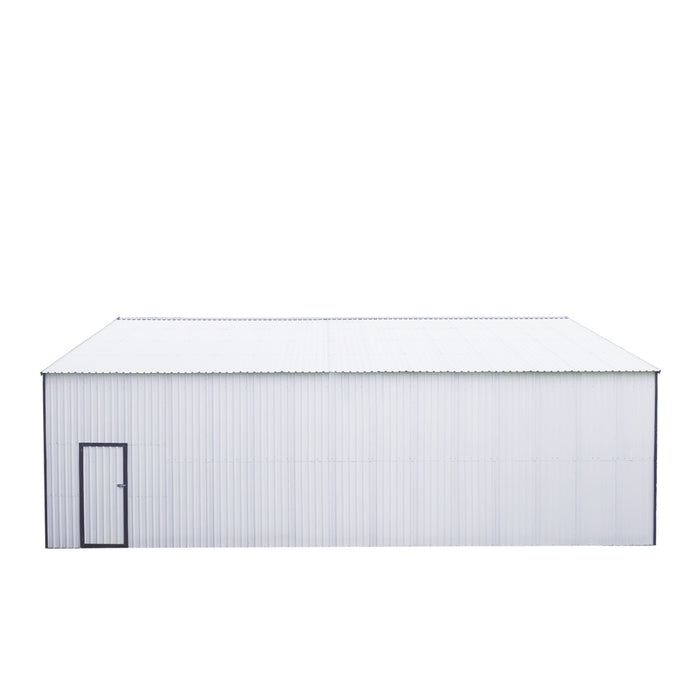 TMG Industrial 30’ x 40’ Metal Garage Shed with 11' High Double Front Doors, 17’ Peak Height, Side Entry Door, 1260 Sq-Ft Floor Space, TMG-MS3040