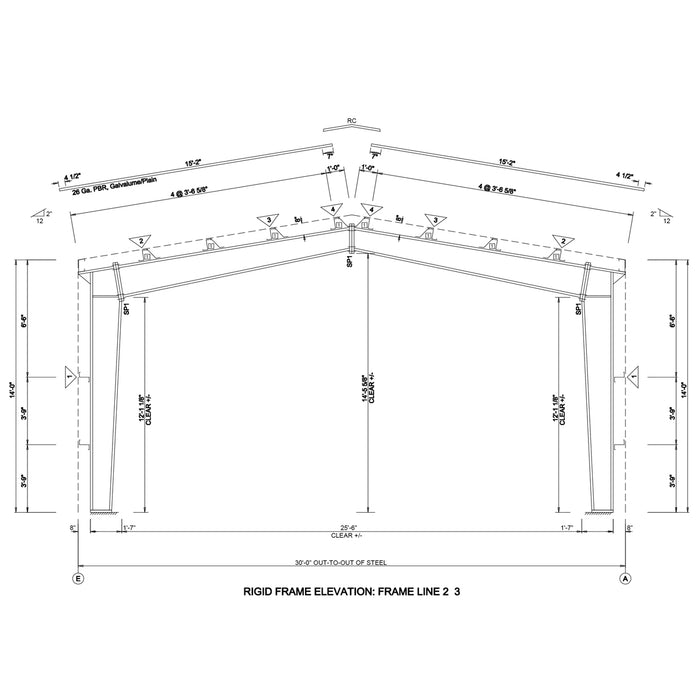 Snow Series 30' x 40' x 14' Commercial Warehouse Steel Building, Pre-Engineered to 85 PSF Snow Rated, Shop Drawings Provided, Fabricated in Canada TMG-MS304014-SR85