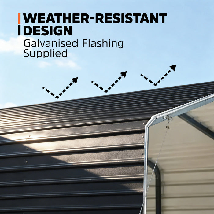 12' x 20' Metal Shed Carport with 8' Open Sidewalls, TMG-MSC1220 TMG Industrial