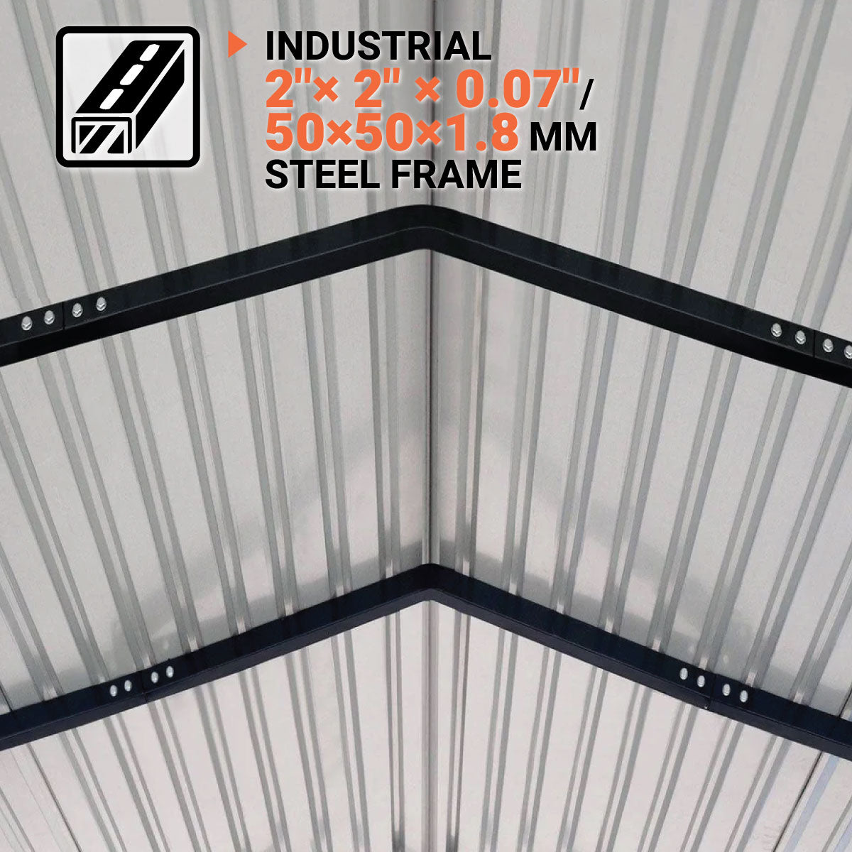 12' x 20' Metal Shed Carport with 8' Open Sidewalls, TMG