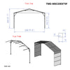 Kit d'extension de carport métallique de 5 pi avec parois latérales pour TMG-MSC2020F et TMG-MSC2030F, TMG-MSC20EXT5F