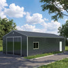 20' x 40' Metal Garage Shed Steel Building, 35 PSF Snow Load Rated, 11'10" Large Front Door, Side Entry, 13' Peak Height, Engineering Drawing, TMG-MSE2040D-SR35