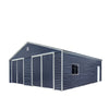 30' x 30' Metal Garage Shed Steel Building, 35 PSF Snow Load Rated, 10' Front Doors, Side Entry Door, Engineering Drawing TMG-MSE3030-SR35