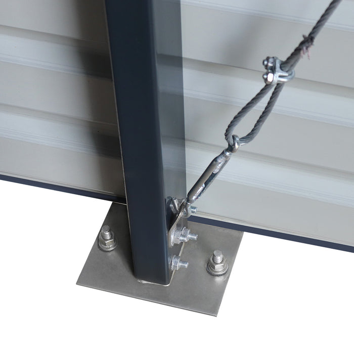 30' x 30' Metal Garage Shed Steel Building, 35 PSF Snow Load Rated, 10' Front Doors, Side Entry Door, Engineering Drawing TMG-MSE3030-SR35