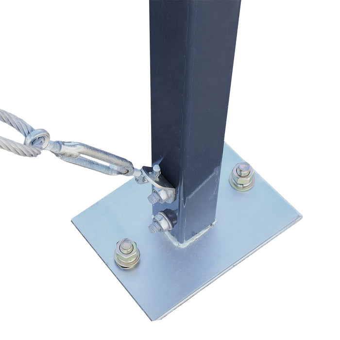 Abri VR Métallique 14' x 30', Hauteur de Pointe 16'2", Dégagement Intérieur 15', Parois Latérales Ouvertes 14'1", TMG-MSRV1430