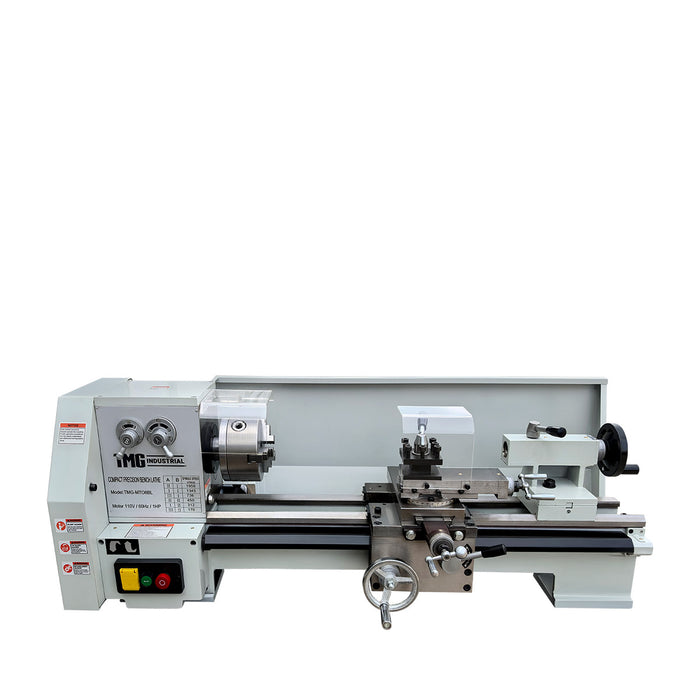 8" x 28" Compact Bench Lathe, 550 W Motor, 170-1950 RPM, 6 Spindle Speed, Metric & Imperial Threading, TMG-MT08BL