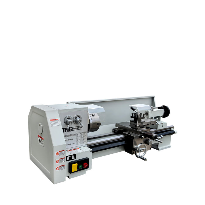 8" x 28" Compact Bench Lathe, 550 W Motor, 170-1950 RPM, 6 Spindle Speed, Metric & Imperial Threading, TMG-MT08BL