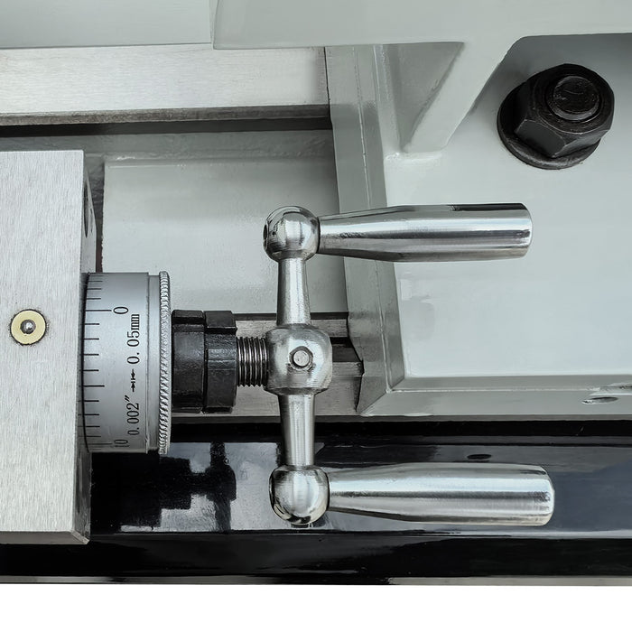 8" x 28" Compact Bench Lathe, 550 W Motor, 170-1950 RPM, 6 Spindle Speed, Metric & Imperial Threading, TMG-MT08BL