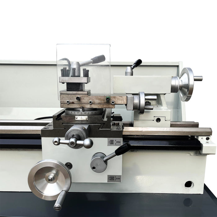 10" x 28" Compact Bench Lathe, 750 W Motor, 105-1650 RPM, Automatic Feed, Metric & Imperial Threading, TMG-MT10BL