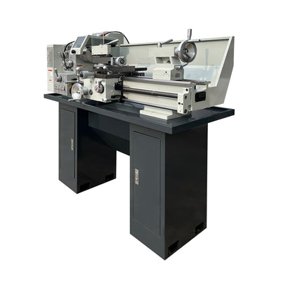 13" x 30" Precision Metal Lathe with Stand, 1.1 kW Motor, 60 - 1800 RPM, 12 Spindle Speeds, Imperial & Metric Threading, TMG-MT13BL