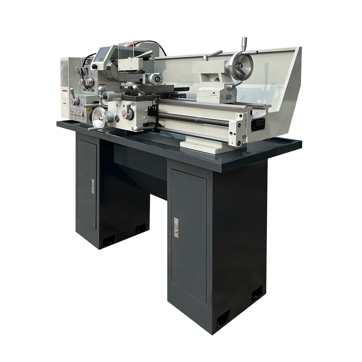 Tour à métaux de précision 13" x 30" avec support, moteur de 1,1 kW, 60 - 1800 tr/min, 12 vitesses de broche, filetage impérial et métrique, TMG-MT13BL