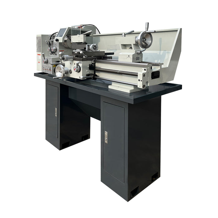 Tour à métaux de précision 13" x 30" avec support, moteur de 1,1 kW, 60 - 1800 tr/min, 12 vitesses de broche, filetage impérial et métrique, TMG-MT13BL