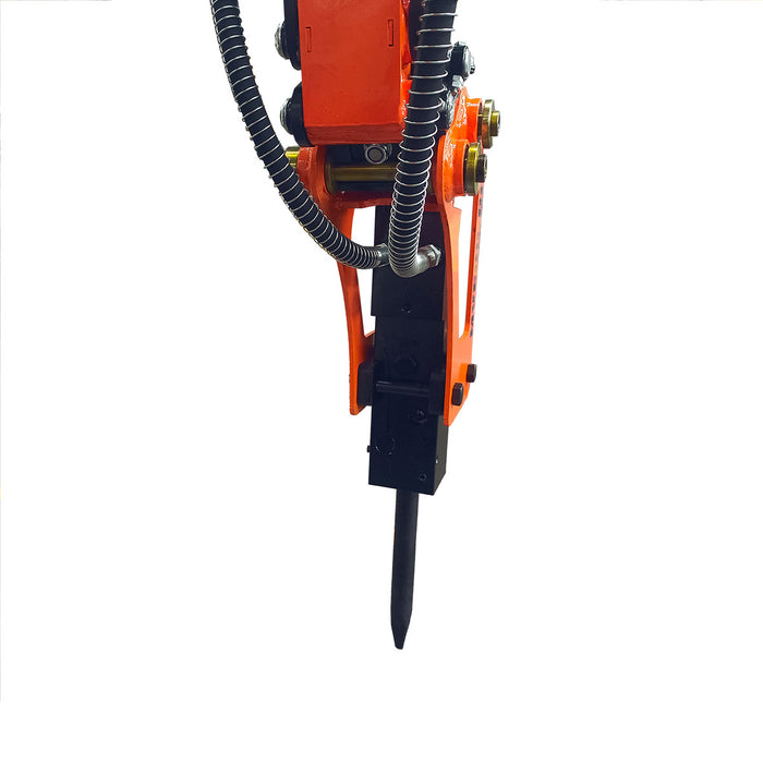 1-3/8" Hydraulic Breaker, ½" Hydraulic Hoses and Flat Quick Couplers, Works for TMG-MVE06 & TMG-MVE07 Mini Excavators, TMG-MVE06-BR