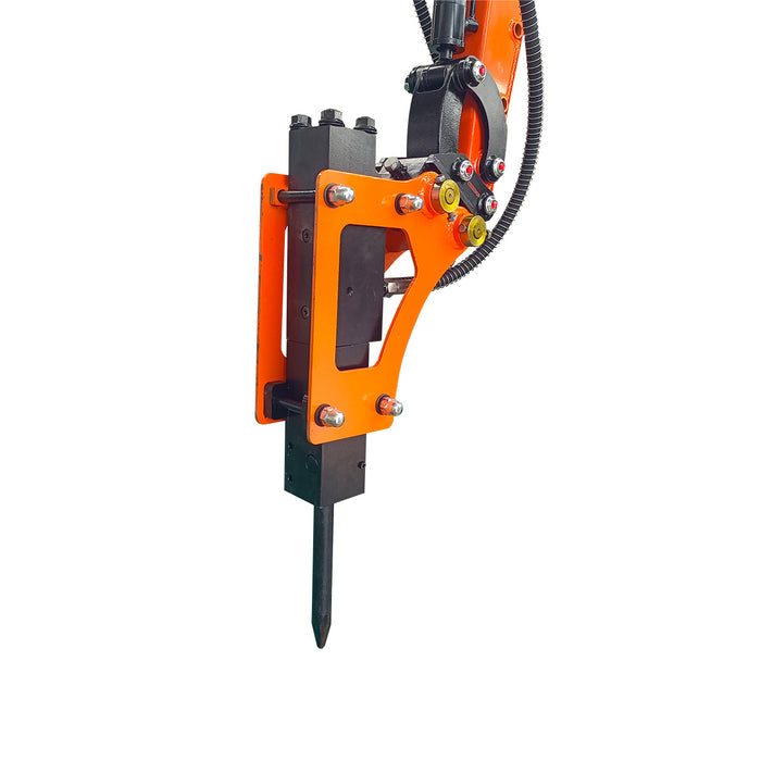 1-3/8" Hydraulic Breaker, ½" Hydraulic Hoses and Flat Quick Couplers, Works for TMG-MVE06 & TMG-MVE07 Mini Excavators, TMG-MVE06-BR