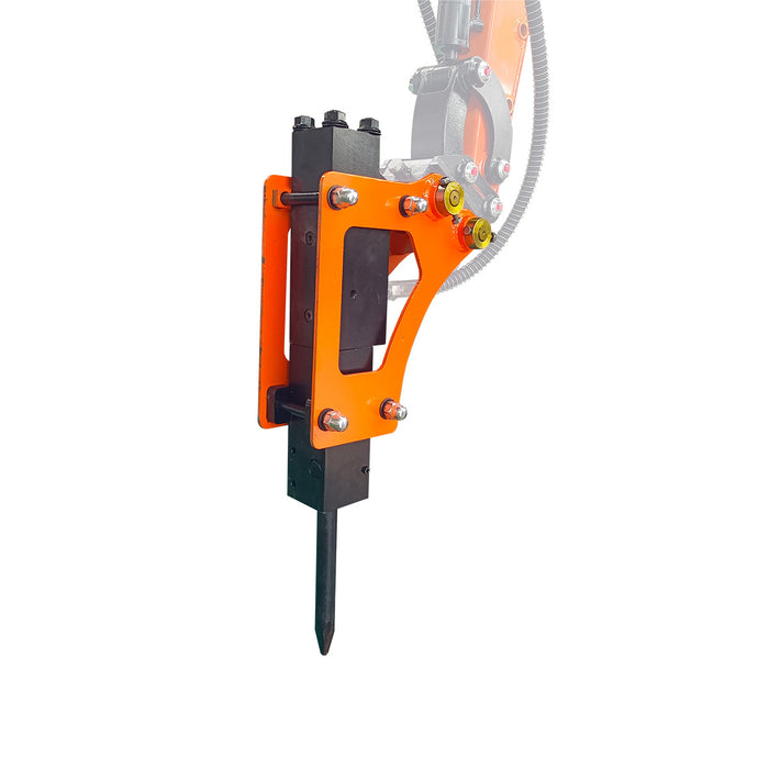 1-3/8" Hydraulic Breaker, ½" Hydraulic Hoses and Flat Quick Couplers, Works for TMG-MVE06 & TMG-MVE07 Mini Excavators, TMG-MVE06-BR