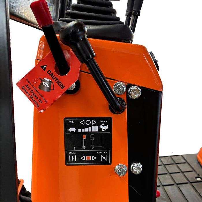 2200 LB Mini Compact Excavator, 420cc/14 HP Gas Engine, 13-¾” Bucket Width, 2765 Lb Digging Force, TMG-MVE07