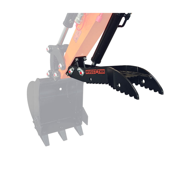 Hydraulic Thumb Attachment, Hydraulic Hoses and G ½" Flat Quick Couplers, Works for TMG-MVE07, TMG-MVE07-THH