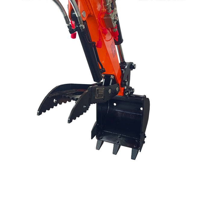 Hydraulic Thumb Attachment, ½" Hydraulic Hoses and Flat Quick Couplers, Works for TMG-MVE07, TMG-MVE07-THH