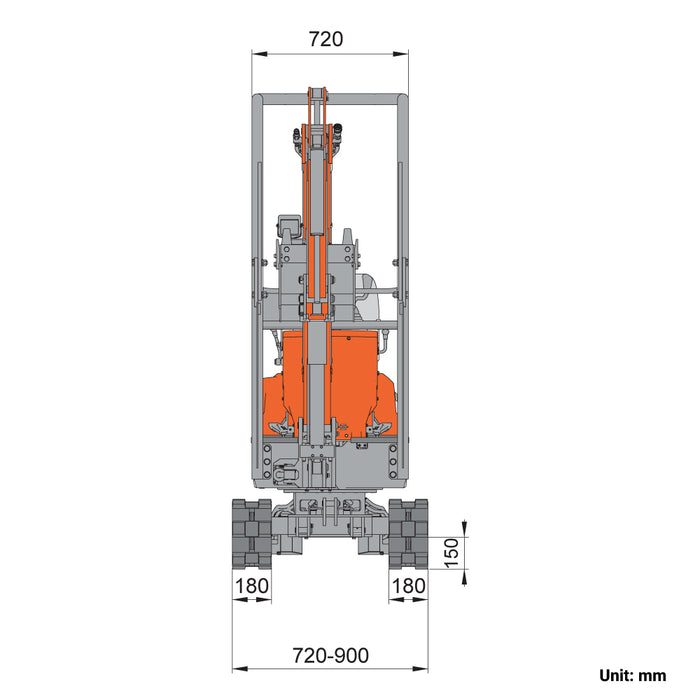 2200 LB Mini Compact Excavator, 420cc/14 HP Gas Engine, 13-¾” Bucket Width, 2765 Lb Digging Force, TMG-MVE07
