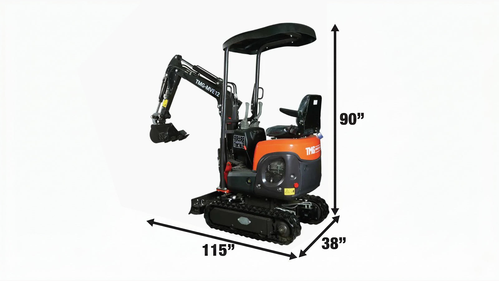 1200 KG Mini Compact Excavator, TMG-MVE12-shipping-info-image