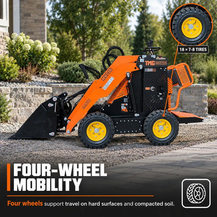 1630 LB Wheeled Stand-On Skid Steer, 420cc/11.5 HP Gas Engine, 30" Bucket Width, TMG-MVL16