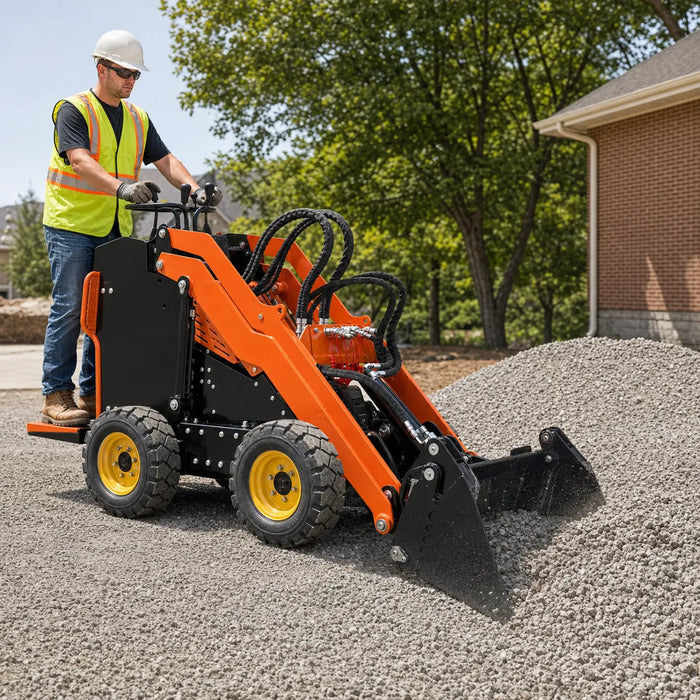 1630 LB Wheeled Stand-On Skid Steer, 420cc/11.5 HP Gas Engine, 30" Bucket Width, TMG-MVL16
