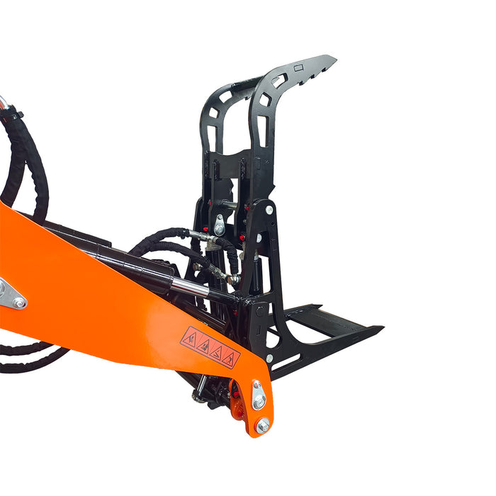13-3/8" Log Grapple, G 3/8" Hydraulic Hoses and Flat Quick Couplers, Works for TMG-MVL16 & TMG-MVL20 Stand-on Skid Steer, TMG-MVL20-GRP