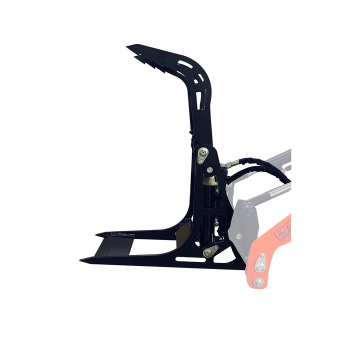 13-3/8" Log Grapple, G 3/8" Hydraulic Hoses and Flat Quick Couplers, Works for TMG-MVL16 & TMG-MVL20 Stand-on Skid Steer, TMG-MVL20-GRP
