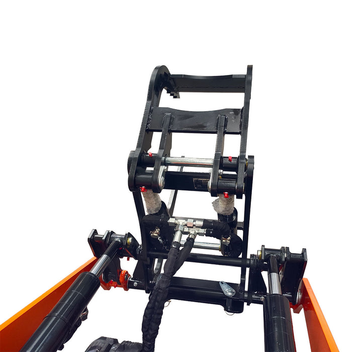 13-3/8" Log Grapple, G 3/8" Hydraulic Hoses and Flat Quick Couplers, Works for TMG-MVL16 & TMG-MVL20 Stand-on Skid Steer, TMG-MVL20-GRP