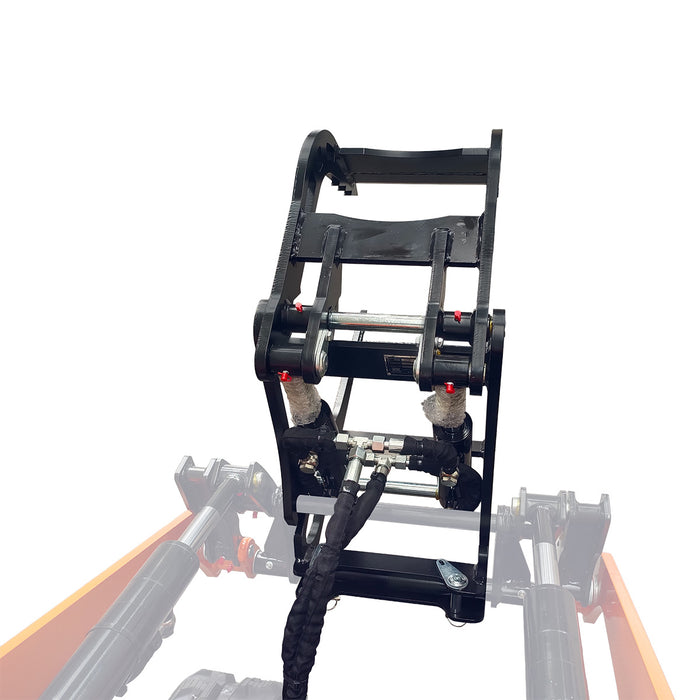 13-3/8" Log Grapple, G 3/8" Hydraulic Hoses and Flat Quick Couplers, Works for TMG-MVL16 & TMG-MVL20 Stand-on Skid Steer, TMG-MVL20-GRP