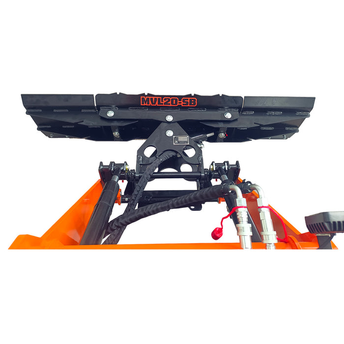 63" Snow Blade, G 3/8" Hydraulic Hoses and Flat Quick Couplers, Wear-resistance Rubber Cutting-edge, Works for TMG-MVL16 & TMG-MVL20 Stand-on Skid Steer, TMG-MVL20-SB